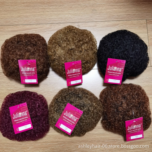 6inch short afro puff synthetic hair bun chignon for black women drawstring ponytail afro bun kinky updo hair extension